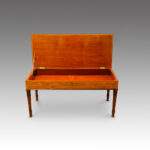 Edwardian satinwood inlaid duet stool - Image 4