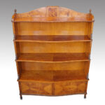 Edwardian satinwood waterfall bookcase