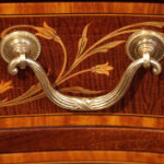Edwardian inlaid serpentine display cabinet - Image 6