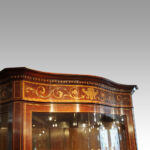 Edwardian inlaid serpentine display cabinet - Image 10