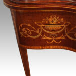Edwardian inlaid serpentine display cabinet - Image 11