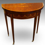 Edwardian small demi-lune card-table Now Sold - Image 2