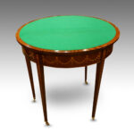 Edwardian small demi-lune card-table Now Sold - Image 4