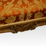Edwardian walnut French salon seat - Image 5