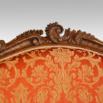 Edwardian walnut French salon seat - Image 4