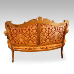 Edwardian walnut French salon seat - Image 2