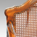 Edwardian walnut and leather bergere sofa - Image 15