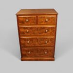 Edwardian walnut chest of drawers - Image 6