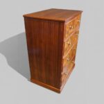 Edwardian walnut chest of drawers - Image 4