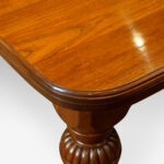 Edwardian walnut extending dining table - Image 20