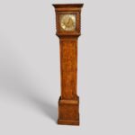 Edwardian walnut grandmother clock