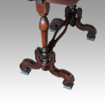 Edwardian walnut kidney shaped side table - Image 7