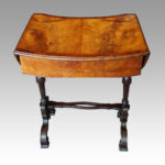 Edwardian walnut kidney shaped side table - Image 3