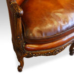 Edwardian walnut love seat - Image 8