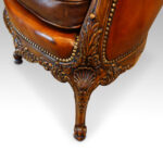 Edwardian walnut love seat - Image 2