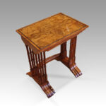 Edwardian walnut quartetto nest of tables - Image 3