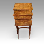 Edwardian walnut quartetto nest of tables - Image 7