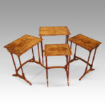 Edwardian walnut quartetto nest of tables - Image 2