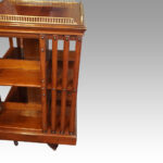 Edwardian walnut revolving bookcase - Image 3