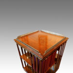 Edwardian walnut revolving bookcase - Image 2
