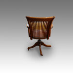 Edwardian walnut revolving desk chair - Image 3