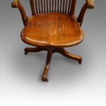 Edwardian walnut revolving desk chair - Image 5