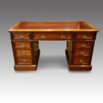 Edwards & Roberts walnut pedestal desk