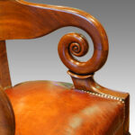 Empire revival mahogany tub shaped desk chair - Image 3