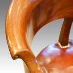Empire revival mahogany tub shaped desk chair - Image 9