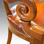 Empire revival mahogany tub shaped desk chair - Image 2