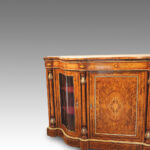 Magnificent Victorian inlaid walnut credenza - Image 12