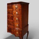 George I Style Mahogany Chest on Stand – Serpentine Front, Brass Handles - Image 5