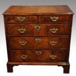 George I walnut chest of drawers