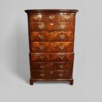 George I walnut chest on chest