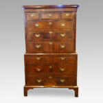 18thc. walnut chest on chest