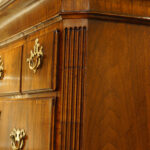 George II walnut chest on chest - Image 7