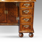 George I walnut kneehole - Image 9