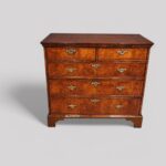 George II burr elm chest - Image 4