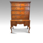 George II oak chest on stand