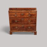 George II walnut tallboy with sunburst - Image 3