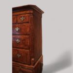 George II walnut tallboy with sunburst - Image 14