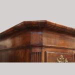 George II walnut tallboy with sunburst - Image 5