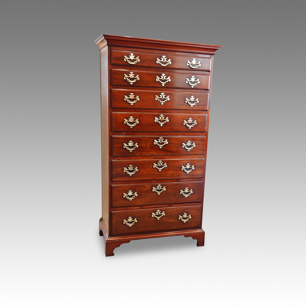 George-III-Irish-tallboy.jpg George III mahogany Irish tallboy chest Now Sold - Image 1