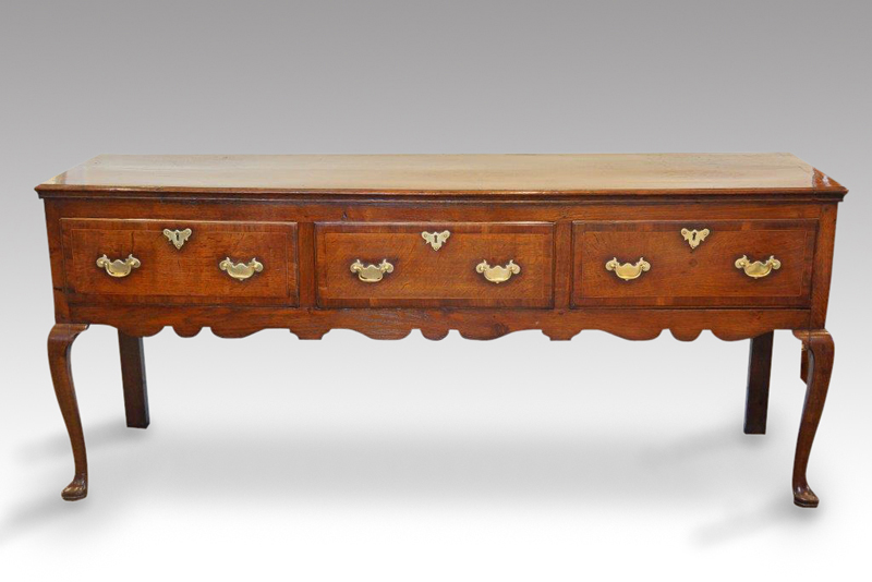 George-III-cabriole-leg-dresser1.jpg Georgian Oak Cabriole Legged Dresser Base NOW SOLD - Image 1