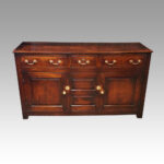 George III cupboard dresser base - Image 4