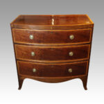 George III inlaid bow front chest