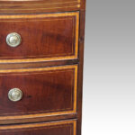 George III inlaid bow front chest - Image 7