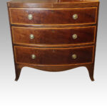 George III inlaid bow front chest - Image 4