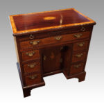 George III inlaid kneehole - Image 2