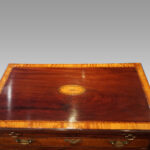 George III inlaid kneehole - Image 4